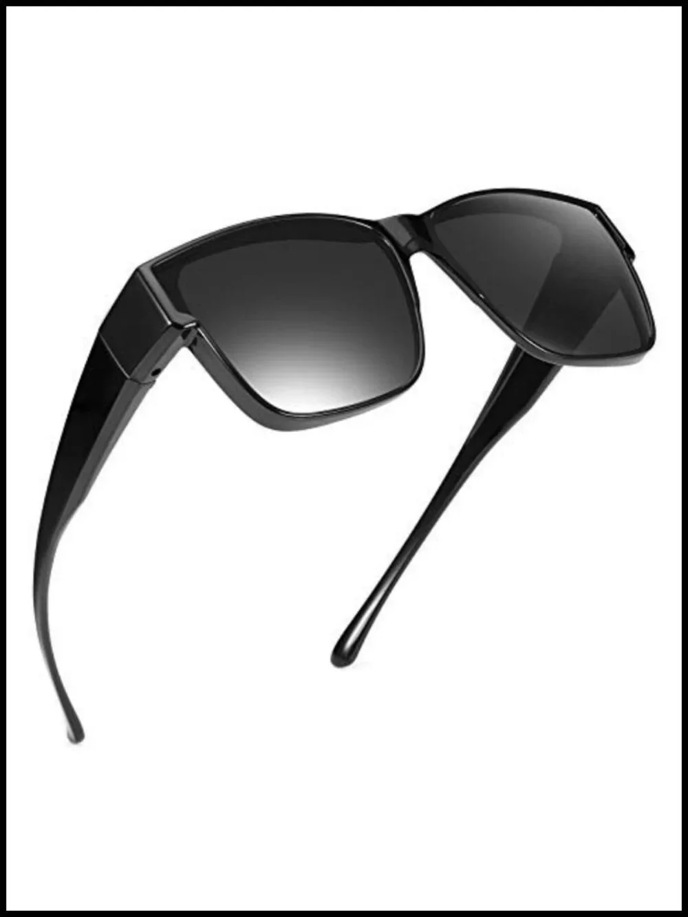 Oversized Fit Over Sunglasses with Polarized Lenses Retro Square
